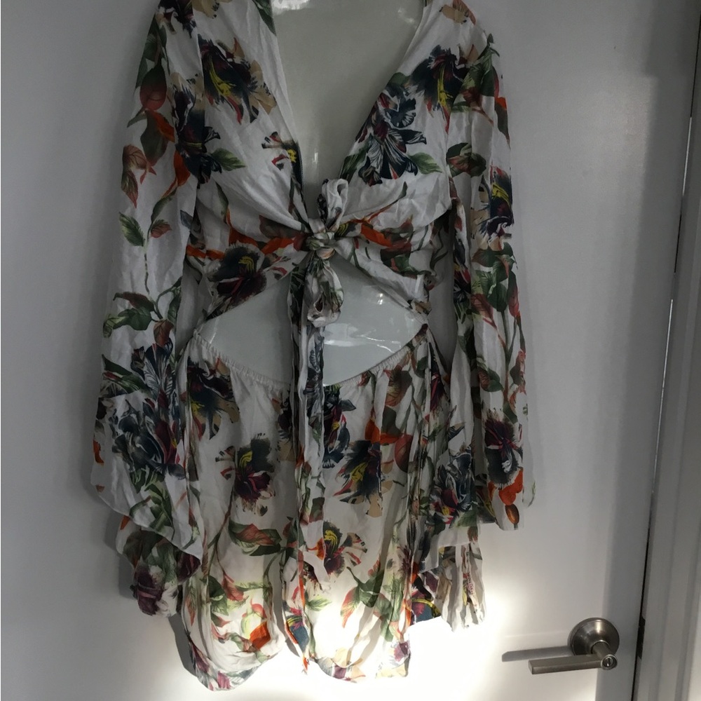 Floral Tie-Front Dress
